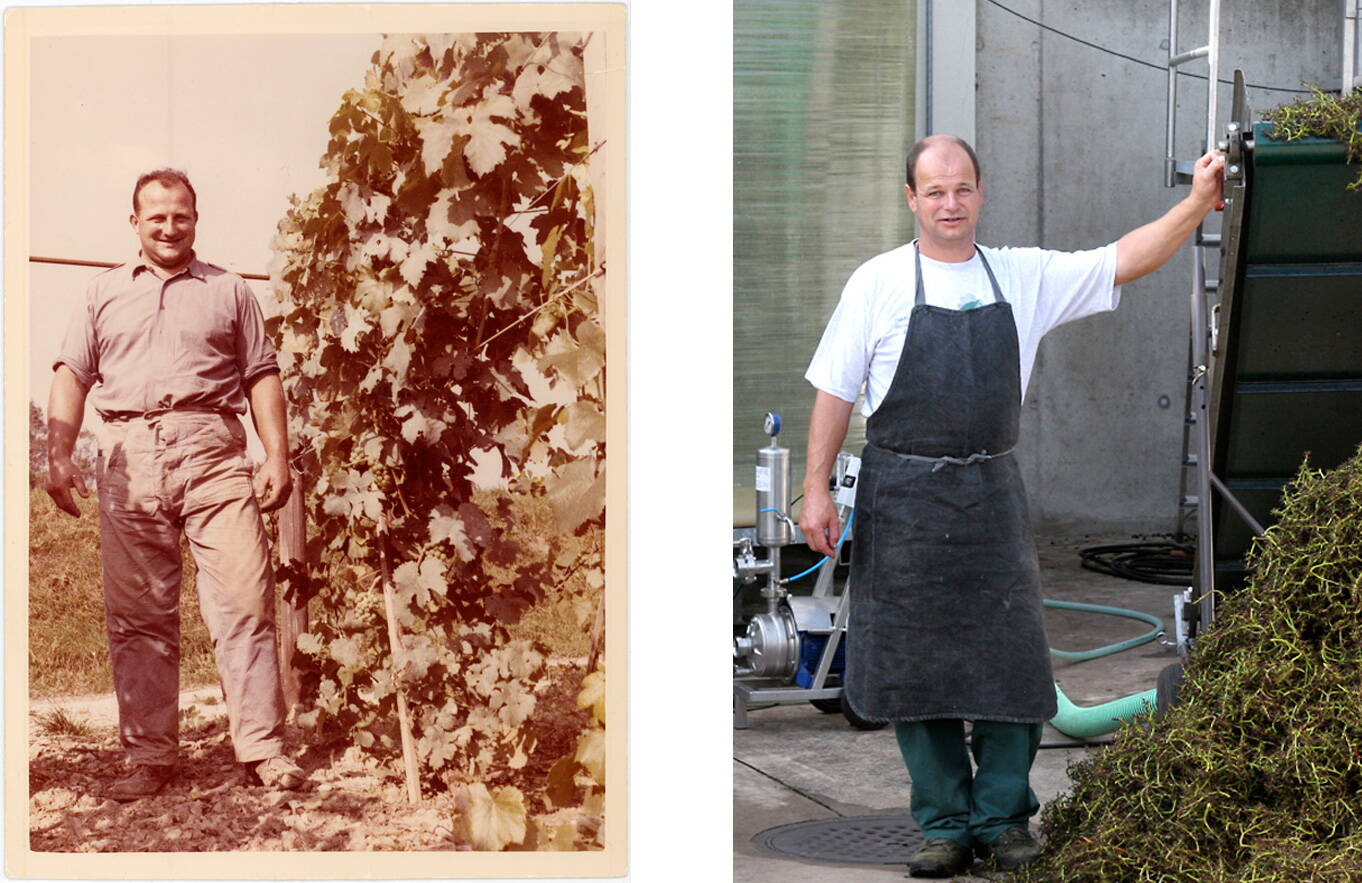 Hans Wiesendanger sen. links,           Hans Wiesendanger jun. rechts